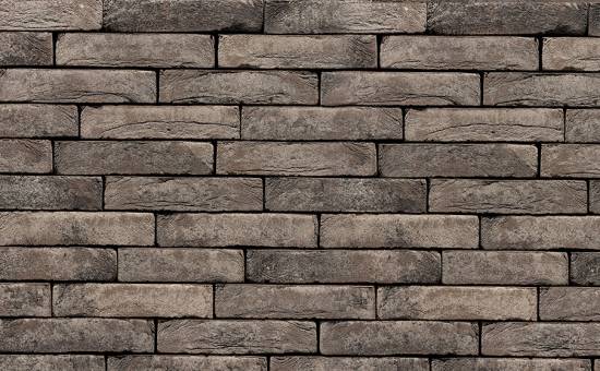 Кирпич облицовочный ручной формовки Terca Grijs-Zwart (ILUZO PAGUS GRIJS ZWART), 238*88*48 мм