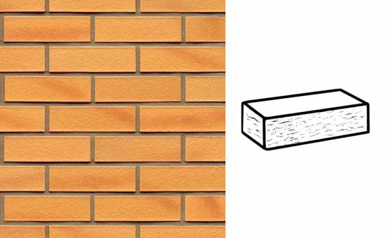 Кирпич клинкерный пустотелый Muhr 02 Gelb Bunt рустик, 240*115*52 мм