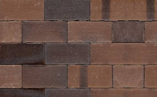 Тротуарная клинкерная брусчатка Muhr №33A Schwarz-braun, 200*100*40 мм