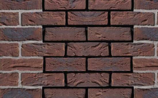 Кирпич ручной формовки ENGELS Blauw paars antiek, 215*45-50*65 мм