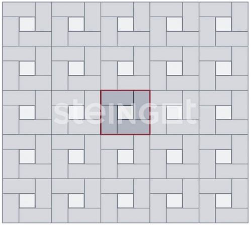 Брусчатка 200*100*60 Черная (верхний прокрас), Steingot